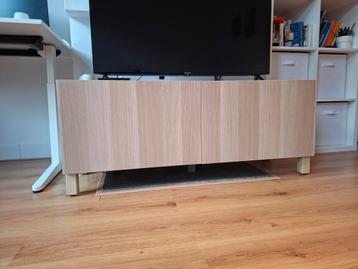 IKEA TV-meubel licht hout met 2 opbergvakken