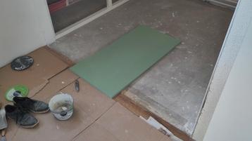 Gratis afhalen: 2 Stuks ondervloer ( groene vezelplaat)