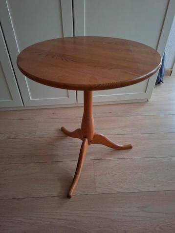 Houten bijzettafel, rond