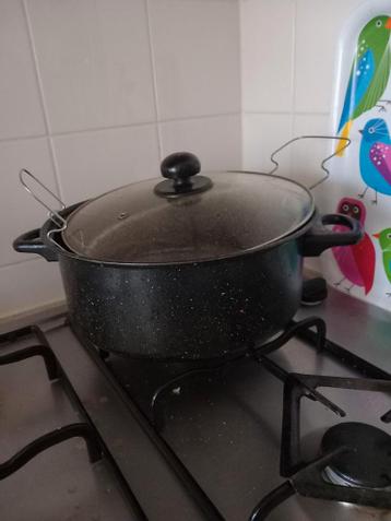 Frituurpan met net voor op gas