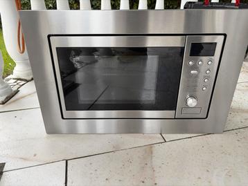 Inbouw combimagnetron RVS met grill en hete lucht