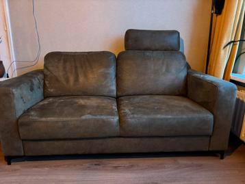 Tweezitsbank met fauteuil