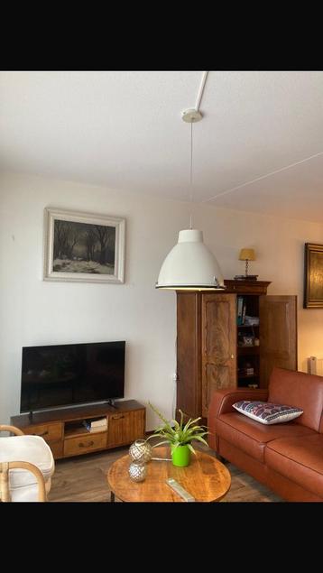 GRATIS Grote industriële hanglamp - Wit metaal