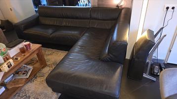 Leren hoekbank , Calia Italia,  naad los gratis ophalen