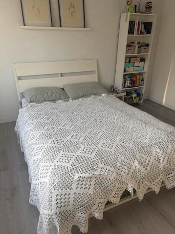 Wit houten bedframe 140x200 cm met LURÖY lattenbodem