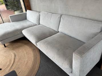 Gratis Comfortabele Hoekbank en Loungebank - Grijs Stof