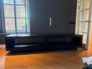 Zwart TV meubel / lage kast - 249cm breed