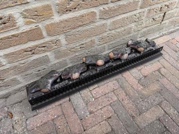 Kunst houtblokjes elektrische haard inzet, 75 cm