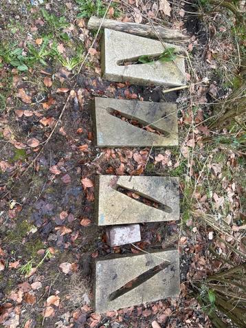 Betonnen fietsblokken voor stalling of afscheiding