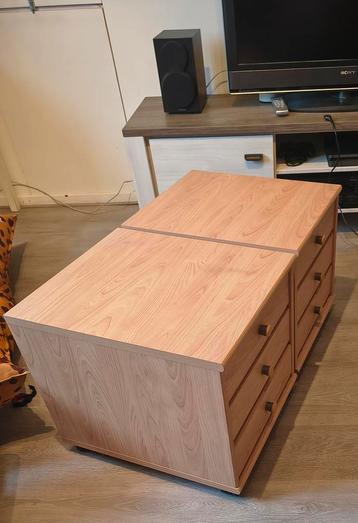 Set van 2 ladeblokken op wieltjes