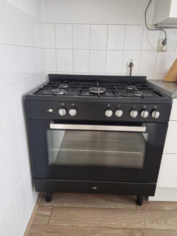 Gasfornuis met oven, 5 pitten, 90 cm breed