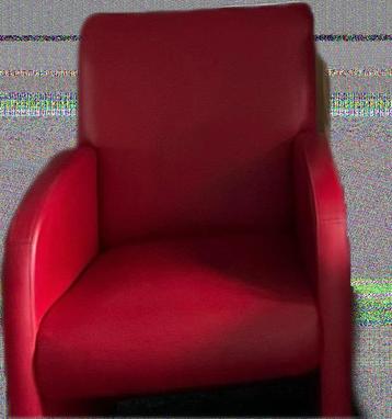 Rode stoel op wieltjes / Gratis !