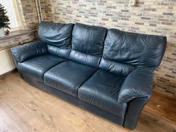 Gratis Ophalen : Leder Bankstel 3 - Zits Bank Export Blauw