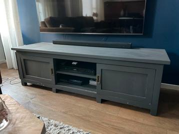 Tv meubel - donker teak, geverfd, opknappertje