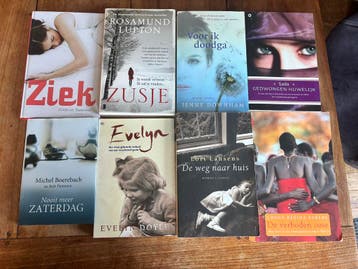 Diverse collectie boeken: romans, waargebeurde verhalen