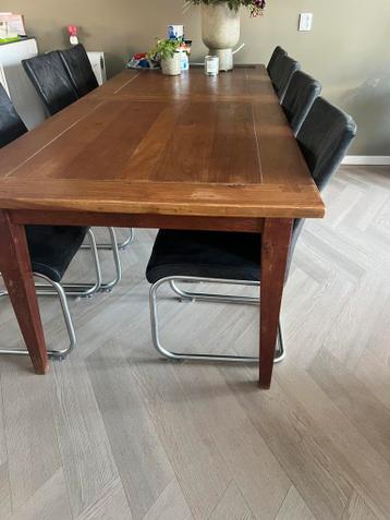 Houten eettafel 250 cm