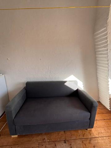 Blauwgrijze tweepersoonsbank - 135x75x60 cm