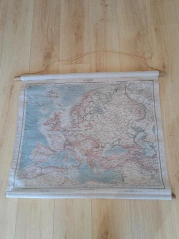 Vintage wandkaart Europa