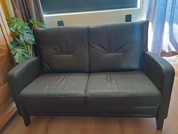 Leren tweezits bank