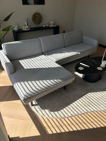 Moderne Hoekbank - Lichtgrijs Stof - Gratis af te halen