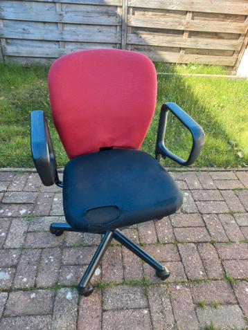 Bureaustoel rood/zwart