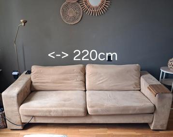 Gratis: 3-zits bankstel van alcantara stof. Vandaag ophalen