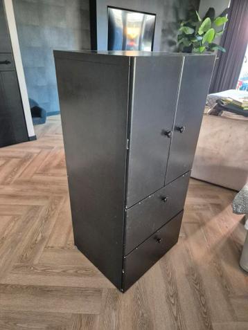 Ikea speelgoedkast met lades en deuren - Zwart