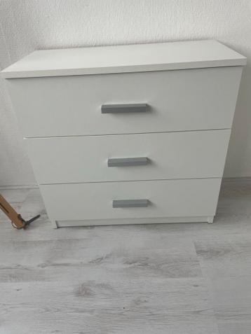 Jysk ladekast wit - 3 laden (71x69x35 cm)