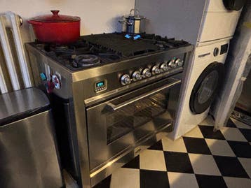 Boretti Gasfornuis met 5 pitten, visbrander of bakplaat