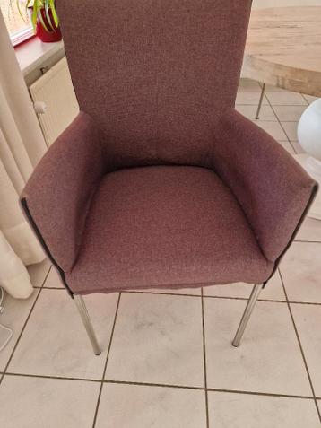 Eetkamerstoel 5 stuks stof aubergine gratis ophalen