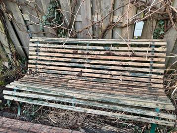 GRATIS: klassiek houten tuinbank - opknapper