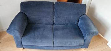 MOET NU WEG! Nette blauwe stoffen 2 zitsbank