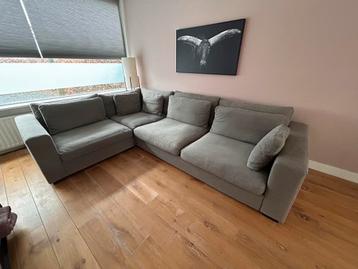 Grijze relax hoekbank - 330x230cm