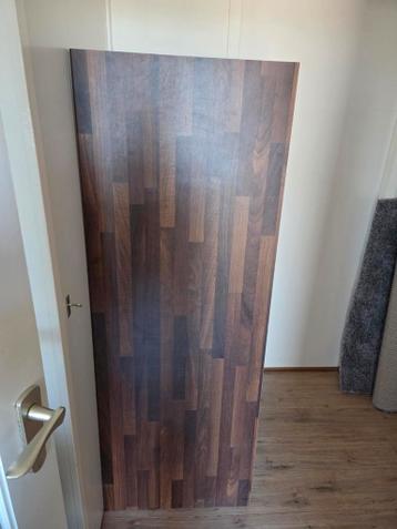 Bureau blad - Donkerbruin houtpatroon