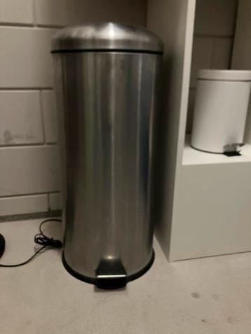 Prullenbak roestvrijstaal 60l