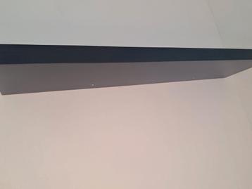 Zwevende Wandplank Zwart 118 x 24 cm