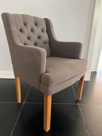 GRATIS - gecaptioneerde eetkamerstoelen, taupe - 8x