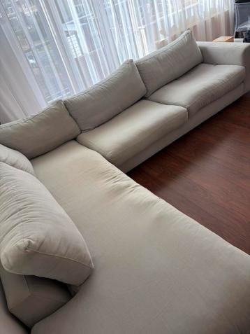 Lichtgrijze hoekbank