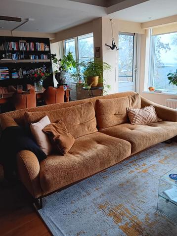 3-zitsbank okergeel/lichtbruin