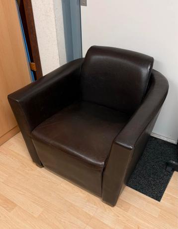 Bruine leren fauteuil
