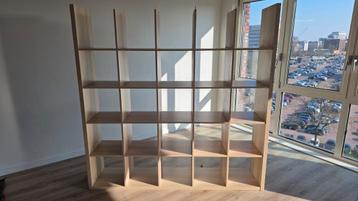 KALLAX kast, wit gebeitst eiken, 182x182 cm