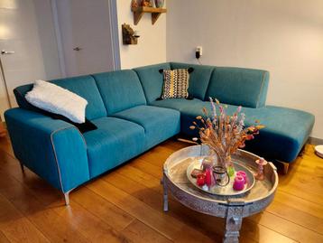 Hoekbank Petrol 2.4x2.1 mtr