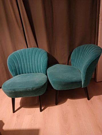 2 turquoise stoelen gratis