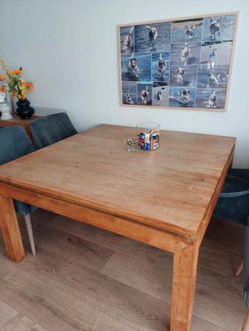 Prachtige teak eettafel 1.40 X 1.40