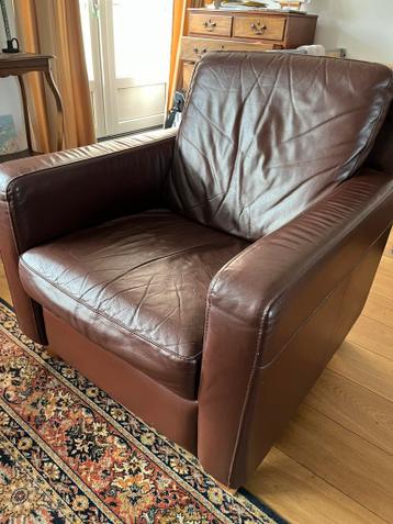 Gratis bruine fauteuil rundleer