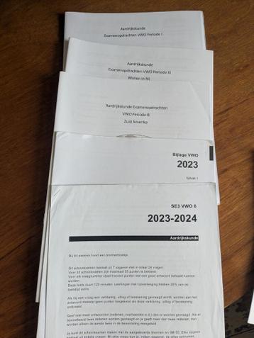Aardrijkskunde Examenopdrachten VWO 2023-2024