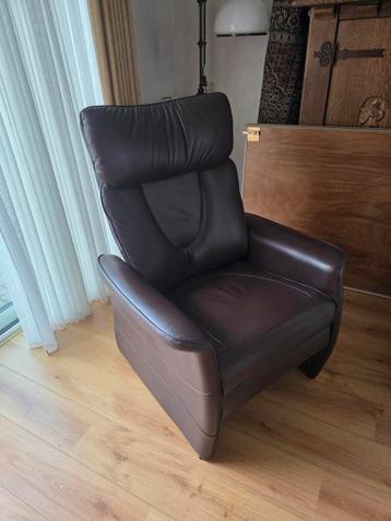 Donkerbruine relaxfauteuil