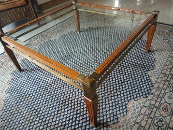 Salon tafel vierkant glazen plaat GRATIS!!