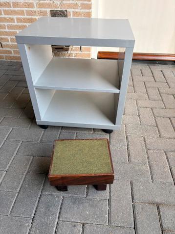 Audio-meubel op wieltjes grijs