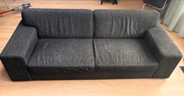 Donkergrijze/antraciete rechte bank